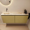 MONDIAZ TURE-DLUX 120cm toiletmeubel Oro. EDEN wastafel Frappe positie links. Zonder kraangat. SW1102897