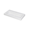 INK Dock wastafel - 80x40x6cm - 1 wasbak - 1 kraangat - polystone wit mat SW296275