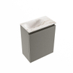 MONDIAZ TURE-DLUX 40cm toiletmeubel Smoke. EDEN wastafel Frappe positie links. Met 1 kraangat. SW1103019