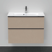 Duravit D-Neo wastafelonderkast 81x62.5x37.2cm 2 lades Linnen Mat SW641013