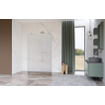 Fortifura Galeria Vrijstaande Inloopdouche - 180x200cm - Helder geribbeld - antikalk - 8mm veiligheidsglas - 2 zijwanden 30cm - wandsteunen en hoekprofielen - Geborsteld RVS PVD (RVS) SW993075