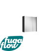 FugaFlow Eccelente Arredo spiegel badkamer spiegelkast - 60x63x16cm - inclusief zijpanelen - mat zwart - SW1125315
