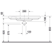Duravit D code meubelwastafel 105x48 cm 1 kraangat met overloop wit GA87573