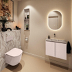MONDIAZ TURE-DLUX 60cm toiletmeubel Rosee. EDEN wastafel Glace positie midden. Zonder kraangat. SW1103449