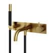 Hotbath Cobber X afbouwdeel voor douche/badmengkraan, automatische omstelinrichting geborsteld messing pvd SW440760