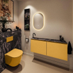 MONDIAZ TURE-DLUX 120cm toiletmeubel Ocher. EDEN wastafel Lava positie links. Met 1 kraangat. SW1103911