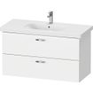 Duravit XBase Wastafelonderkast 100x45.8x56cm Standaard greep met softclose spaanplaat wit Mat SW420635