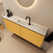 MONDIAZ TURE-DLUX 120cm toiletmeubel Ocher. EDEN wastafel Ostra positie midden. Met 1 kraangat. SW1104953
