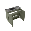 MONDIAZ TURE-DLUX 60cm toiletmeubel Army. EDEN wastafel Lava positie links. Met 1 kraangat. SW1103657