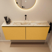 MONDIAZ TURE-DLUX 120cm toiletmeubel Ocher. EDEN wastafel Frappe positie midden. Zonder kraangat. SW1102913