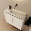 MONDIAZ TURE-DLUX 60cm toiletmeubel Talc. EDEN wastafel Ostra positie midden. Zonder kraangat. SW1104644