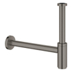 GROHE Euro fonteinset 37x18cm 1 kraangat zonder overloop gebogen brushed hard graphite kraan sifon afvoerplug handdoekhaak fontein Rechthoek wit SW523962