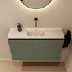 MONDIAZ TURE-DLUX 80cm toiletmeubel Army. EDEN wastafel Ostra positie midden. Zonder kraangat. SW1104709