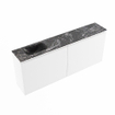 MONDIAZ TURE-DLUX 120cm toiletmeubel Talc. EDEN wastafel Lava positie links. Met 1 kraangat. SW1103620