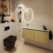MONDIAZ TURE-DLUX 120cm toiletmeubel Oro. EDEN wastafel Opalo positie links. Zonder kraangat. SW1104492