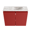 MONDIAZ TURE-DLUX 60cm toiletmeubel Fire. EDEN wastafel Glace positie rechts. Met 1 kraangat. SW1103240