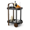 Umbra Bellwood serveertrolley 53x44x80cm Staal Zwart/walnoot SW719981