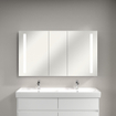 Villeroy & Boch My View 14+ spiegelkast met 3 deuren met LED verlichting verticaal 130x75x17.3cm incl. afsluitbare medicijnbox 1025447