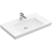 Villeroy & Boch Subway 2.0 meubelwastafel geslepen 80x47cm met kraangat met overloop ceramic+ wit 1025017