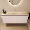 MONDIAZ TURE-DLUX 120cm toiletmeubel Rosee. EDEN wastafel Frappe positie midden. Zonder kraangat. SW1102969