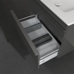 Villeroy & Boch Venticello wastafelonderkast 75.3x59cm 2x lade glossy grey GA52688