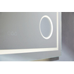 Thebalux spiegel model I 100x75 aluminium geïntegreerde lichtbaan rondom in spiegel voorzien van LED indirecte LED onderzijde Bluetooth touchschakeling spiegelverwarming verlichte vergrootspiegel en stopkontact SW716327