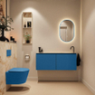 MONDIAZ TURE-DLUX 120cm toiletmeubel Jeans. EDEN wastafel Frappe positie rechts. Met 1 kraangat. SW1102857