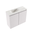 MONDIAZ TURE-DLUX 60cm toiletmeubel Cale. EDEN wastafel Ostra positie links. Met 1 kraangat. SW1104743