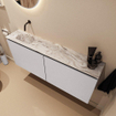 MONDIAZ TURE-DLUX 120cm toiletmeubel Cale. EDEN wastafel Glace positie links. Zonder kraangat. SW1103194