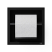 Looox Closed closetrolhouder - inbouw - 1 rol - zwart mat SW383205