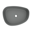 Arcqua Rocker Waskom - opbouw - organisch - links - 50x37cm - mat grijs SW976314