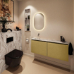 MONDIAZ TURE-DLUX 120cm toiletmeubel Oro. EDEN wastafel Glace positie links. Zonder kraangat. SW1103425
