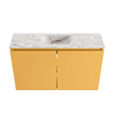 MONDIAZ TURE-DLUX 80cm toiletmeubel Ocher. EDEN wastafel Glace positie midden. Met 1 kraangat. SW1103396