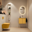 MONDIAZ TURE-DLUX 60cm toiletmeubel Ocher. EDEN wastafel Ostra positie rechts. Zonder kraangat. SW1104985