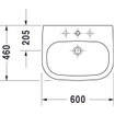 Duravit D-code wastafel 60 cm wit 0315102