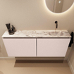 MONDIAZ TURE-DLUX 120cm toiletmeubel Rosee. EDEN wastafel Glace positie rechts. Zonder kraangat. SW1103467
