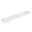 Mondiaz AVON Vrijhangende wastafel - 240cm - wasbak rechts - rand 12cm - Solid surface Talc SW438732