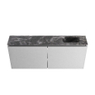 MONDIAZ TURE-DLUX 120cm toiletmeubel Plata. EDEN wastafel Lava positie rechts. Met 1 kraangat. SW1103992
