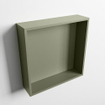 Mondiaz Easy nis 29.5x29.5x8cm - inbouw/opbouw - 1 open vak - Solid surface - Army SW643608