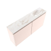 MONDIAZ TURE-DLUX 100cm toiletmeubel Rosee. EDEN wastafel Frappe positie rechts. Met 1 kraangat. SW1102971