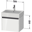 Duravit Ketho 2 wastafelonderbouwkast met 1 lade 58.4x46x44cm met greep antraciet Linnen mat SW772471