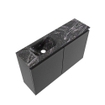 MONDIAZ TURE-DLUX 80cm toiletmeubel Dark Grey. EDEN wastafel Lava positie links. Met 1 kraangat. SW1103749