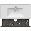 Duravit D-Neo meubelset m. wastafelonderbouwkast m. 2 laden m. softclose 100x20x48cm incl. wastafel wit hoogglans SW642227