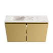 MONDIAZ TURE-DLUX 80cm toiletmeubel Oro. EDEN wastafel Frappe positie links. Met 1 kraangat. SW1102927