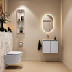MONDIAZ TURE-DLUX 60cm toiletmeubel Cale. EDEN wastafel Glace positie links. Zonder kraangat. SW1103165