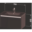 Duravit Ketho 2 wastafelonderbouwkast met 1 lade 78.4x45.5x44cm met greep antraciet donker noten mat SW772874