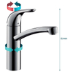 Hansgrohe Focus E keukenkraan met draaibare uitloop chroom 0450577