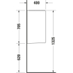 Duravit Starck 3 urinoir scheidingswand 80x705x400mm wit 0315028