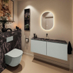 MONDIAZ TURE-DLUX 120cm toiletmeubel Greey. EDEN wastafel Lava positie midden. Zonder kraangat. SW1103844