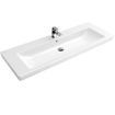 Villeroy en Boch Subway 2.0 meubelwastafel 130x47cm 1 kraangat met overloop wit 1024046